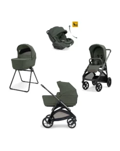 Aptica System Quattro - Ivy Green - Passeggino + Culla Standup + Seggiolino Auto Darwin Recline EVO + Telaio Litio