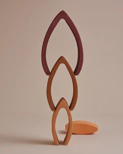 Arco Impilabile in Legno - Fiamma - Gioco Educativo Fatto a Mano per Stimolare il tuo Bambino