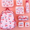 Astuccio per la Scuola con Chiusura a Zip - Ciliegie - 20x8x7 cm