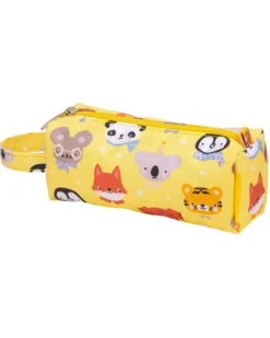 Astuccio per la Scuola con Chiusura a Zip - Amici animali - 20x8x7 cm