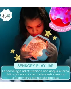Barattolo per Gioco Sensoriale - Arancione - Adatto da 18 Mesi