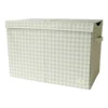 Baule Portagiochi Ripiegabile - Gingham - Beige - 100% Poliestere Riciclato - 62x38x38cm