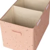 Baule Portagiochi Ripiegabile - Terrazzo Argilla - 100% Poliestere Riciclato - 62x38x38cm