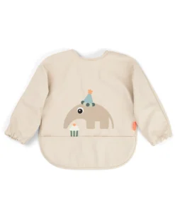 Bavaglio Impermeabile a Maniche Lunghe con Tasca - Celebration - Sabbia - Certificato OEKO-TEX - 6m+