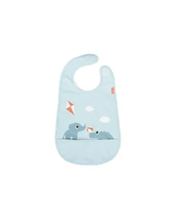 Bavaglio Impermeabile - Chiusura in Velcro - Blu - con Tasca