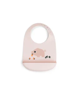 Bavaglio Impermeabile con Tasca - Tiny Farm - Cipria - 100% Silicone