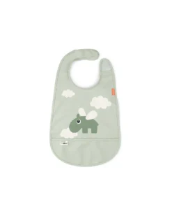 Bavaglio Impermeabile con Tasca - Happy Clouds - Verde - Certificato OEKO-TEX