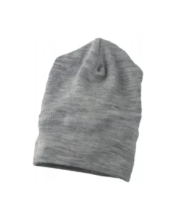 Berretto Baby - Grigio Chiaro Melange - Lana Vergine e Seta - Certificato GOTS