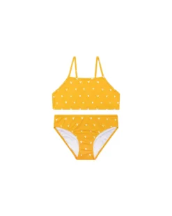 Bikini - Arancione con Cuori - Tessuto UPF50+