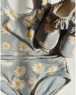Bikini Jade con Riflessi - Margherite - Daisy Blue - UPF 50+