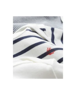 Body Manica Corta, Pacco da 3 - Millerighe Blu Navy/Bianco - 100% Cotone