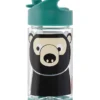 Borraccia con Cannuccia di Silicone - Orso - 350 ml - senza BPA e ftalati