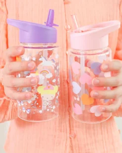 Borraccia con Cannuccia 450 ml - Cuori - Senza BPA!