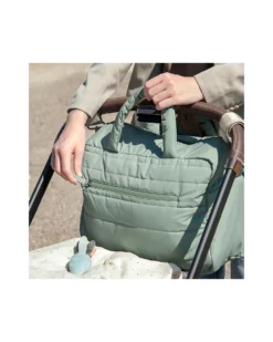 Borsa Cambio con Fasciatoio - Trapuntata - Verde - 24 L - Fatto con Bottiglie di Plastica Riciclata