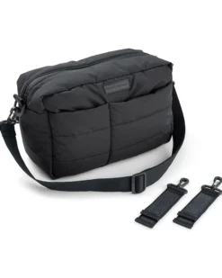 Borsa Cambio Passeggino Trapuntata - Nero - 12 L - Fatta con Bottiglie di Plastica Riciclata