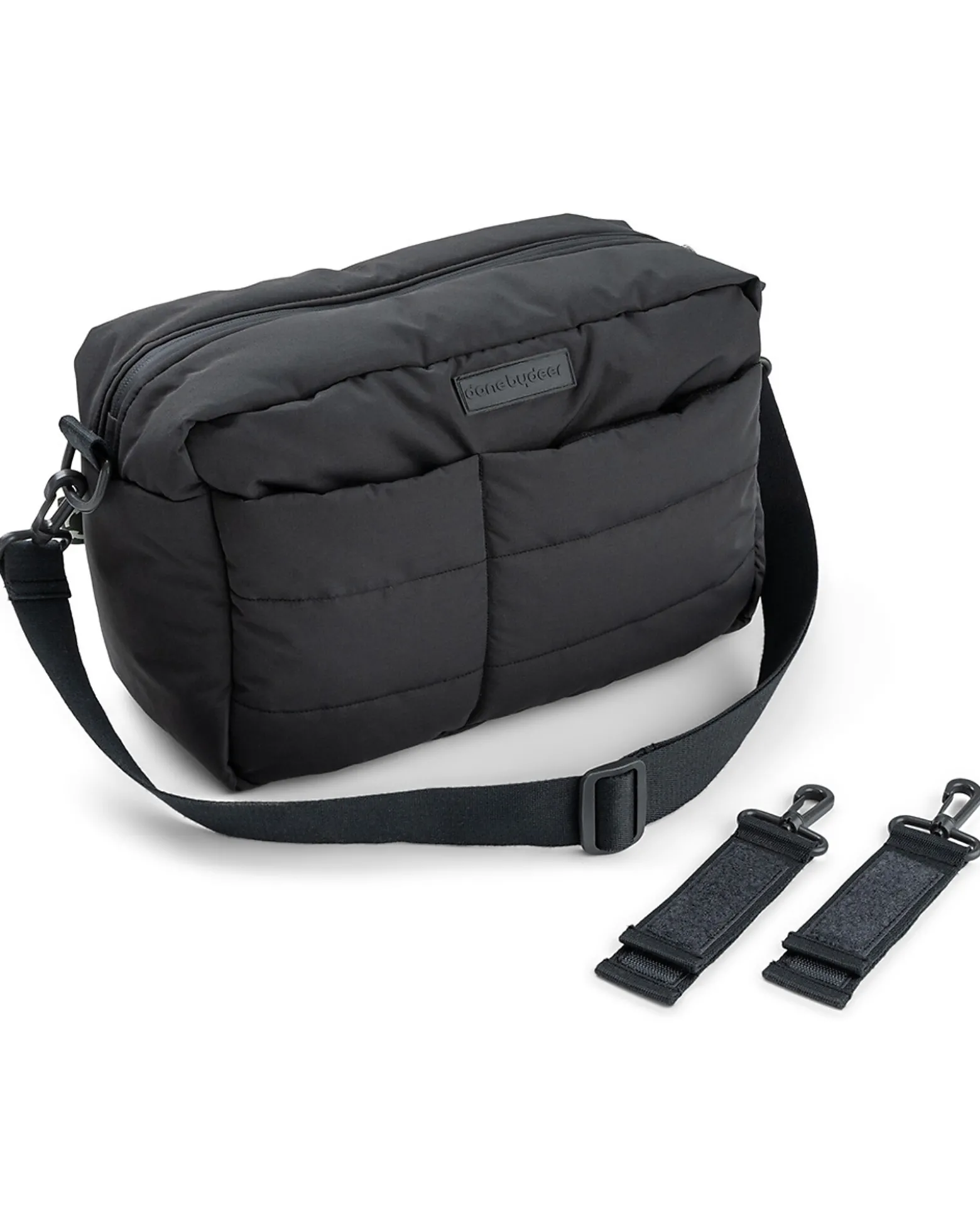 Borsa Cambio Passeggino Trapuntata - Nero - 12 L - Fatta con Bottiglie di Plastica Riciclata