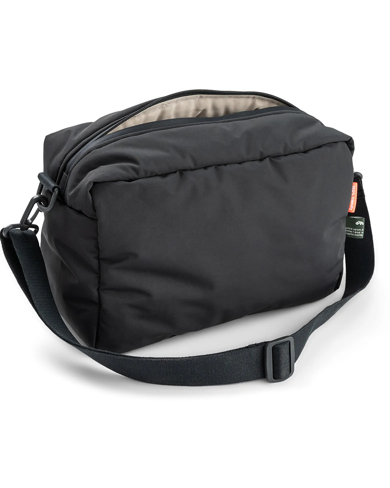 Borsa Cambio Passeggino Trapuntata - Nero - 12 L - Fatta con Bottiglie di Plastica Riciclata