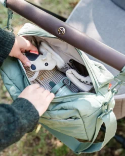 Borsa Cambio Passeggino Trapuntata - Verde - 12 L - Fatta con Bottiglie di Plastica Riciclata