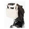 Borsa Organizer per Passeggino - Righe - Beige - Compatibile con tutti i modelli di passeggino