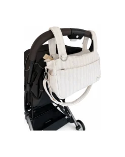 Borsa Organizer per Passeggino - Righe - Beige - Compatibile con tutti i modelli di passeggino