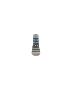 Calzini per Bambini - a Righe con Lumaca - Beige - Cotone Bio GOTS