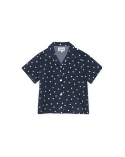 Camicia Maniche Corte Kelly - Blu Pois - 100% Visosa