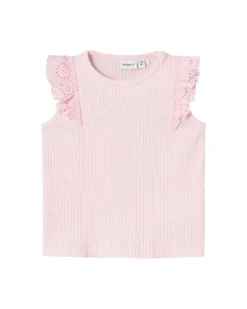 Canotta con Volant - Parfait Pink - Cotone Bio