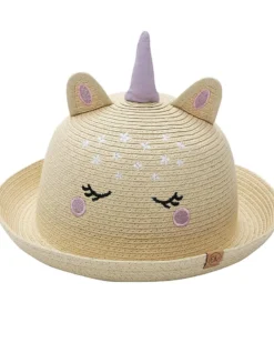 Cappello di Paglia Anti-UV SPF 50+ - Unicorno