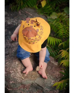 Cappello Estivo Reversibile Anti-UV SPF 50+, Giraffa+Zebra - 100% cotone