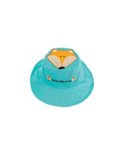 Cappello Estivo Reversibile Anti-UV SPF 50+, Orsetto Lavatore+Volpe - 100% cotone