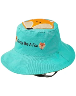 Cappello Estivo Reversibile Anti-UV SPF 50+, Orsetto Lavatore+Volpe - 100% cotone