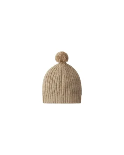 Cappello Invernale in Maglia con pom-pom - Nude