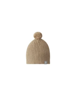 Cappello Invernale in Maglia con pom-pom - Nude