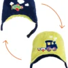 Cappello Invernale Reversibile in Pile - Treno+Aeroplano - Anti-UV SPF 50+