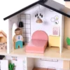 Casa delle Bambole in Legno - 20 Pezzi - 50 x 19,5 x 41 cm - 3+ Anni