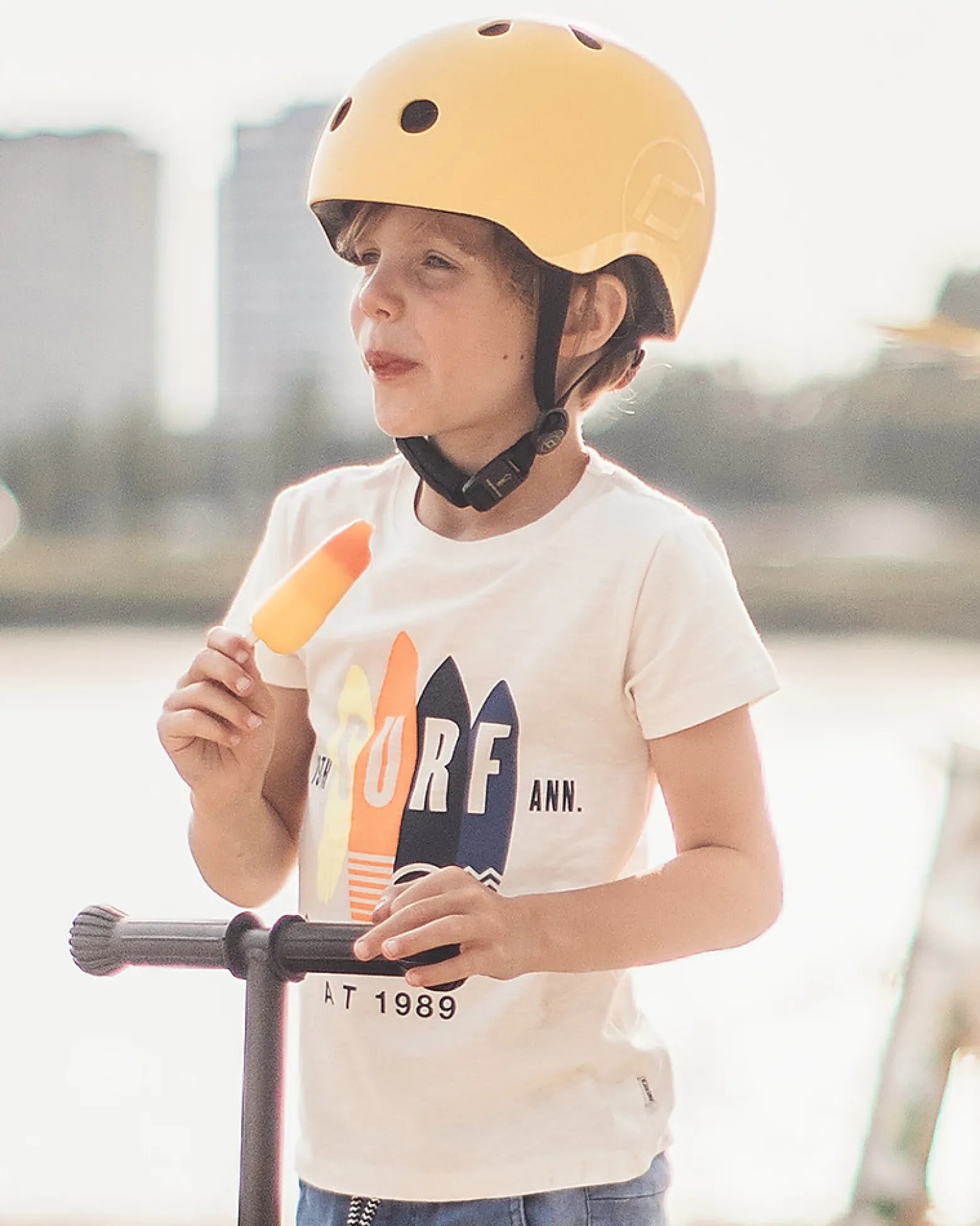 Casco Bambino S-M - Giallo Limone - 51-55 cm