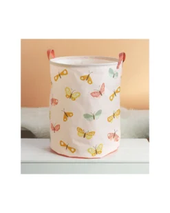 Cesto Portaoggetti in Cotone - 40x50x40 cm - Farfalle