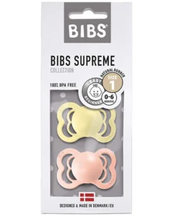 Ciuccio Supreme - Tettarella Simmetrica in Gomma Naturale - Sunshine e Peach Sunset - Senza PBA, PVC e Flatati