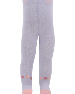 Collant In Cotone Bio Elasticizzato - Uccellini - Lilla - Certificato GOTS