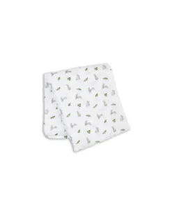 Copertina Swaddle 100x100 cm - Coniglietti - 100% Mussola di Cotone