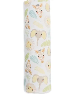Copertina Swaddle 120 x 120 cm - Giungla - 100% mussola di cotone