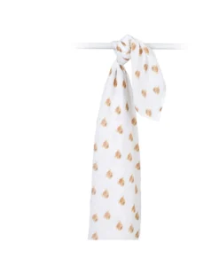 Copertina Swaddle 100x100 cm - Mucca Highlander - 100% Mussola di Cotone