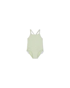 Costume da Bagno Intero - Verde Matcha - Tessuto UPF 50+
