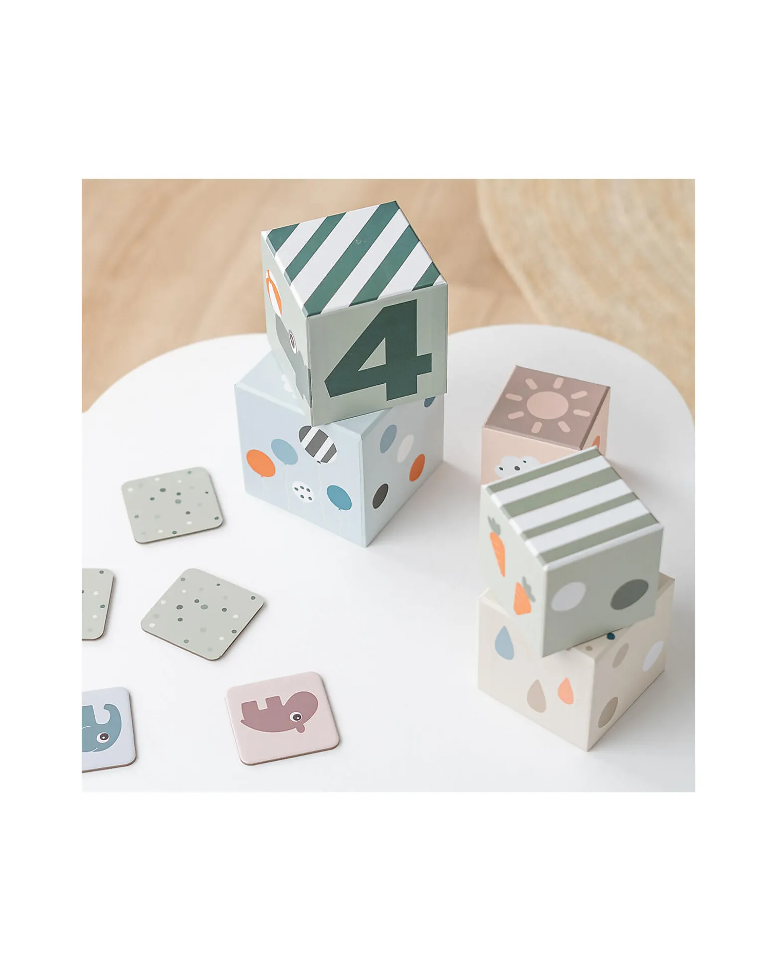Cubi Impilabili - 5 Pezzi- Deer Friends - 12m+