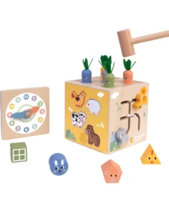 Cubo Multiattività in Legno - 27 Pezzi - 14,5 cm - 18m+