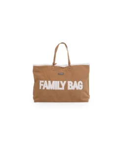 Family Bag Borsa Fasciatoio 55 x 18 x 40 cm - Camoscio con Dettagli Teddy - Include Materassino per il Cambio!