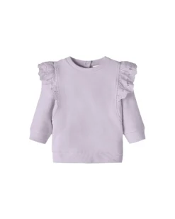Felpa con Volant in Sangallo - Orchid Hush - Cotone Bio