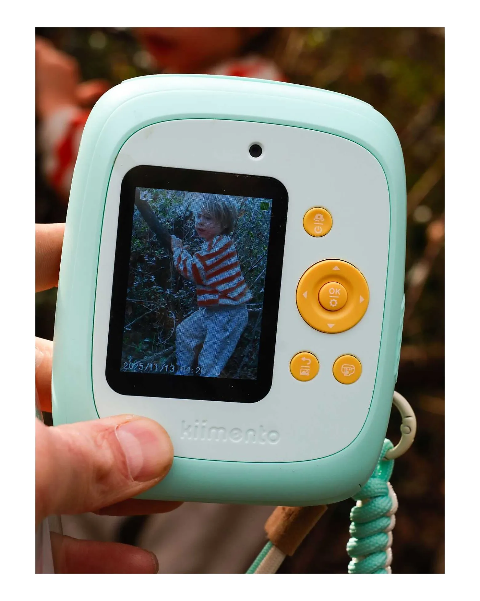 Fotocamera Istantanea Digitale Kiimento - Menta - Stampa Ink-Free - Dai 8 Anni