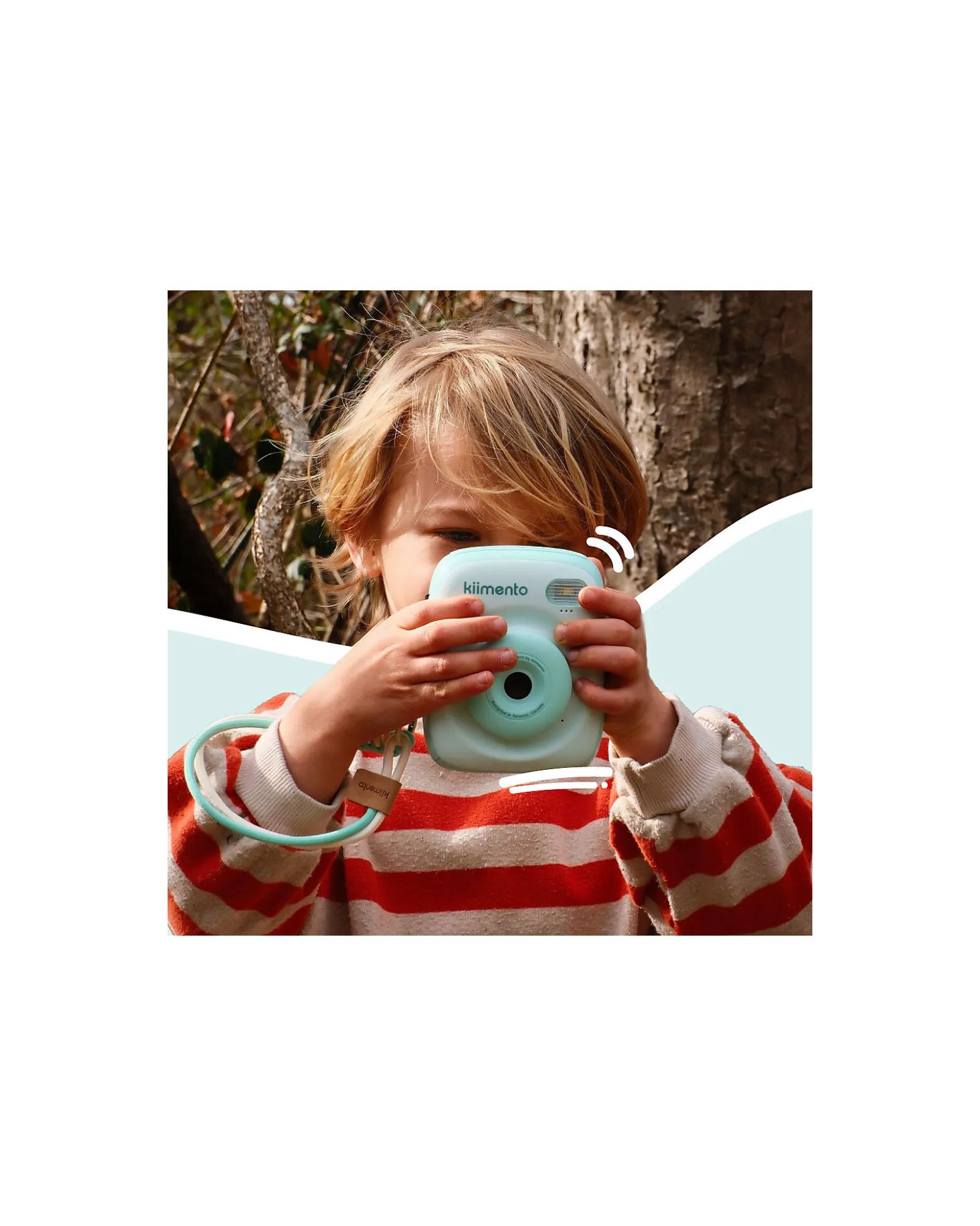 Fotocamera Istantanea Digitale Kiimento - Menta - Stampa Ink-Free - Dai 8 Anni