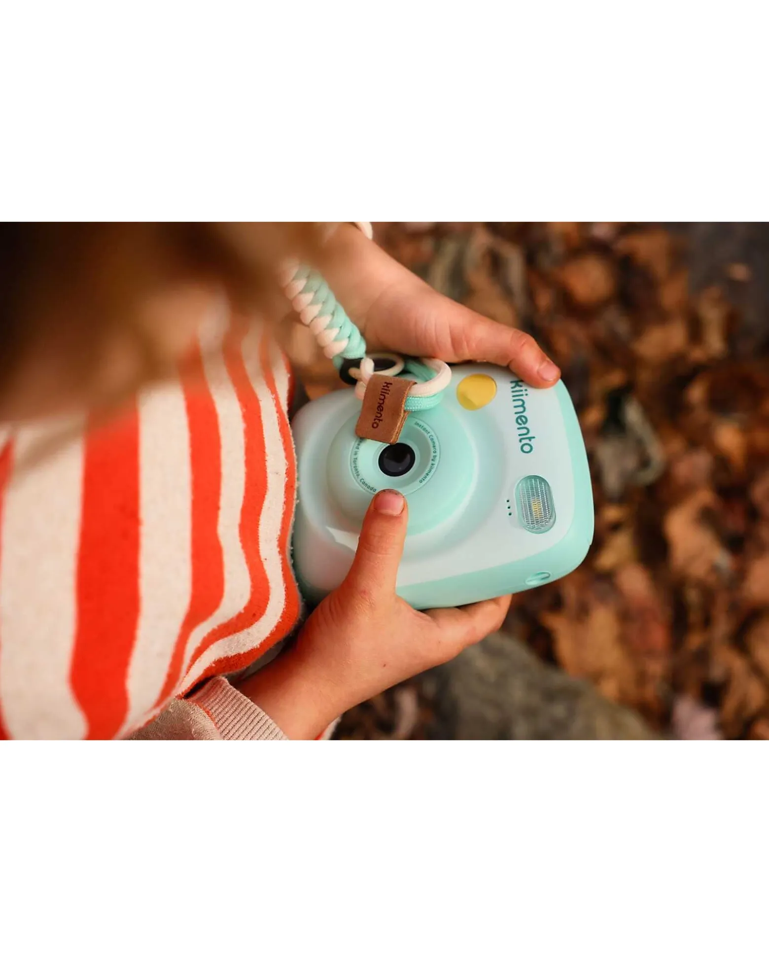 Fotocamera Istantanea Digitale Kiimento - Menta - Stampa Ink-Free - Dai 8 Anni